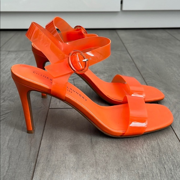 CHINESE LAUNDRY Women's Orange Jelly Heeled Sandals, Size 8.5 - Picture 4 of 9